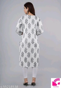 Chaukas White Printed Plus Size Kurtis  - 3XL
