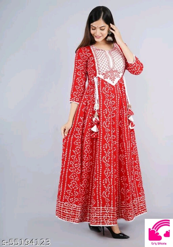 Womens Long Embroidery Goota Pati Partywears  - M
