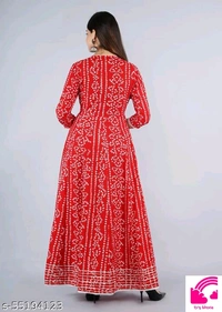 Womens Long Embroidery Goota Pati Partywears  - M
