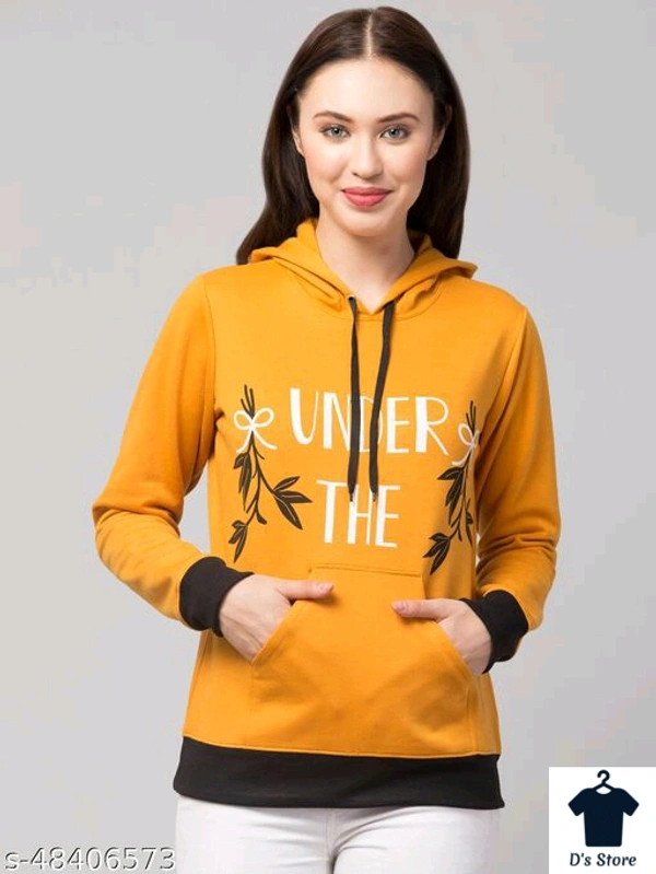 Full Sleeve Printed Women Hoodies - S