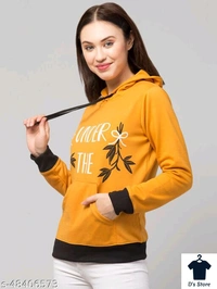 Full Sleeve Printed Women Hoodies - M
