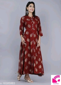 WOMEN ANARKALI KURTIS  - M