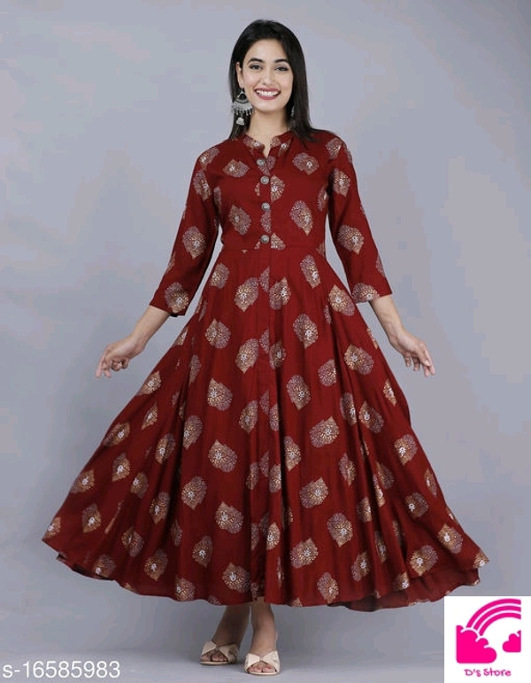 WOMEN ANARKALI KURTIS  - M