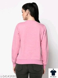Elegance women's  Round Neck Dark Pink colour Sweatshirt - M