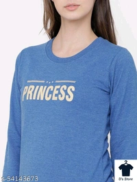 Elegance women's  Round Neck Blue colour stylish sweatshirt - XL