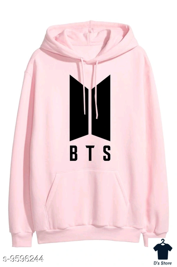 Divra Clothing Unisex Regular Fit BTS Printed Cotton Hoodie - S