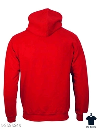 Divra Clothing Unisex Regular Fit BTS Printed Cotton Hoodie RED - L