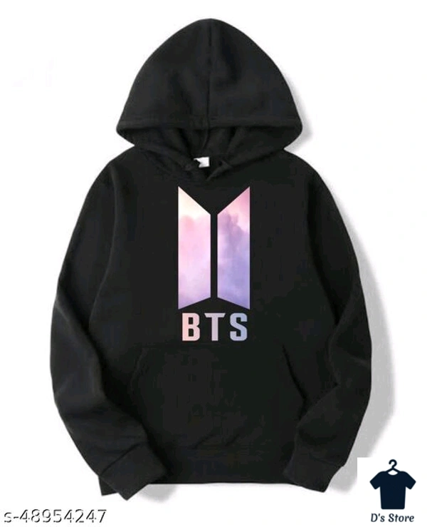 MG Brand BTS Bangtan Boys Love Yourself Kpop Fan Art Unisex Black Cotton Hooded Hoodie for Girls / Boys / Kids / Women / Men MG-62 - XXL