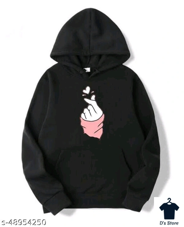MG Brand BTS Bangtan Boys Love Yourself Kpop Fan Art Unisex Black Cotton Hooded Hoodie for Girls / Boys / Kids / Women / Men MG-51 - XL