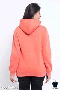 BellPaper Women's and Girls 100% Pure Cotton fleecs Hoodies & Sweatshirts with Latest Trends of Printed Sticker  - L