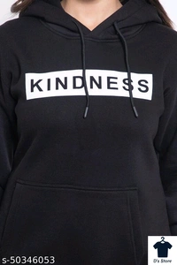 BellPaper Women's and Girls 100% Pure Cotton fleecs Hoodies & Sweatshirts with Latest Trends of Printed Sticker  - XL