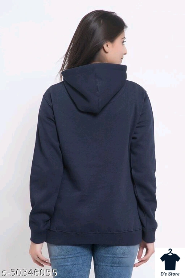 BellPaper Women's and Girls 100% Pure Cotton fleecs Hoodies & Sweatshirts with Latest Trends of Printed Sticker  - M