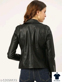 DJIN Women Stylish Leather Jacket Black - XL
