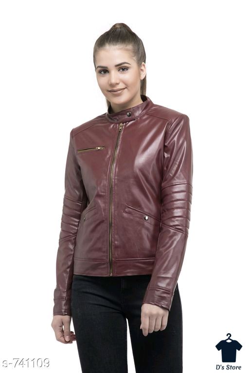 Buy Men Maroon Solid Biker Jacket Online at desertcartINDIA