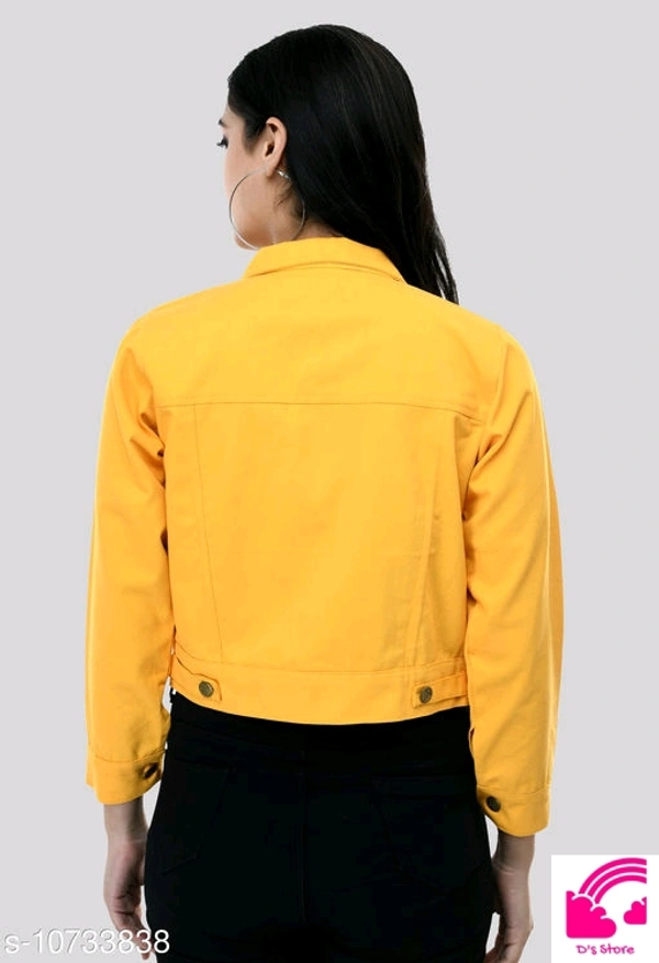 Fancy Cotton Blend Jacket For Womens  - S