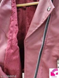 Best Clothing Solid Zipper Leather Jackets  - L