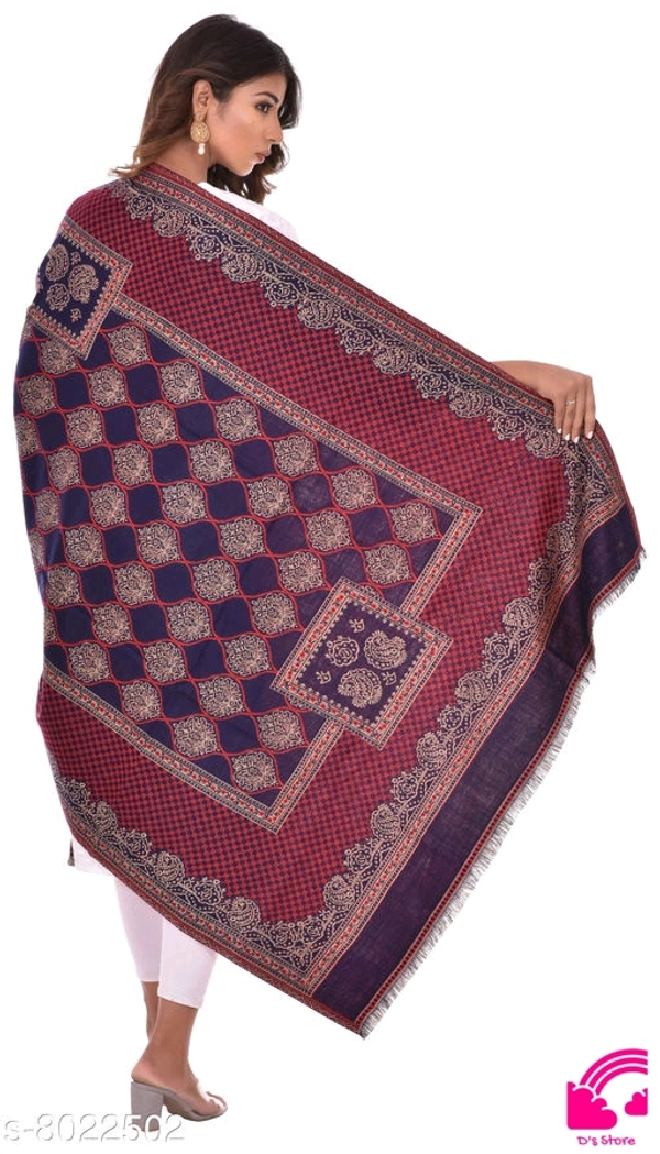 Rajasthani Traditional Sanganeri Women Printed Shawl - Freesize