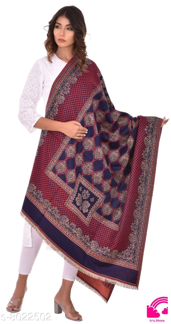 Rajasthani Traditional Sanganeri Women Printed Shawl - Freesize