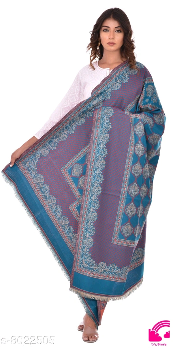 Rajasthani Traditional Sanganeri Women Printed Shawl - FreeSize