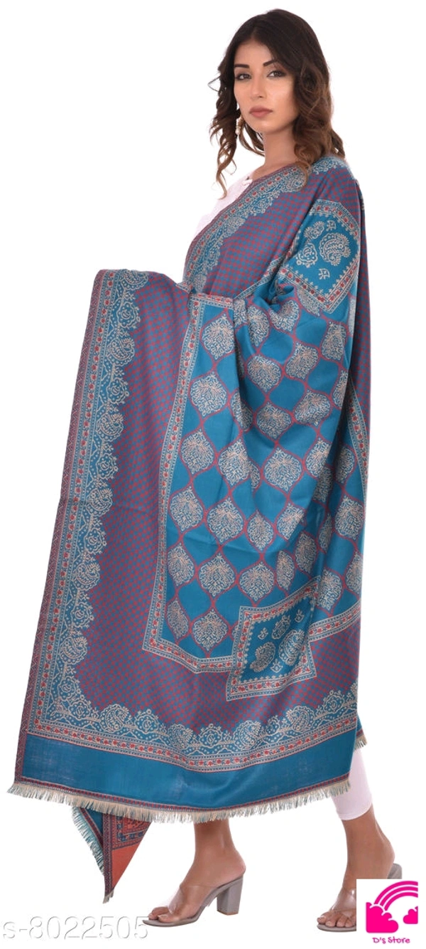 Rajasthani Traditional Sanganeri Women Printed Shawl - FreeSize