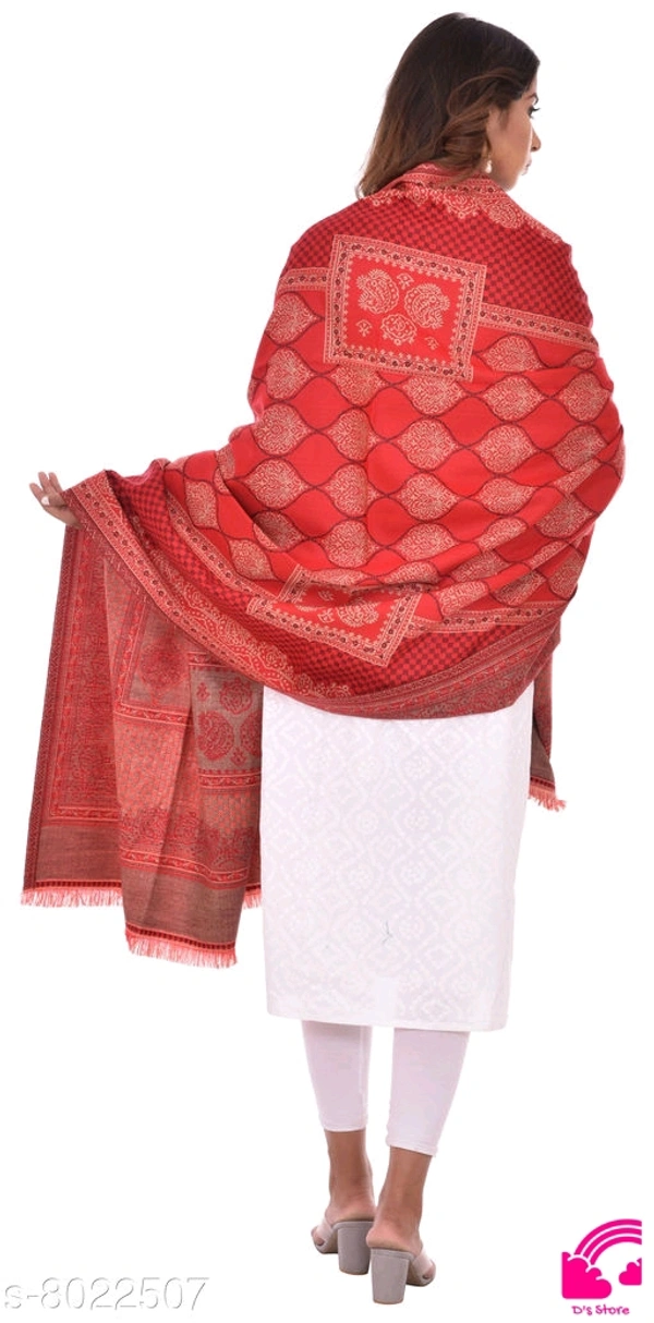 Rajasthani Traditional Sanganeri Women Printed Shawl - FreeSize