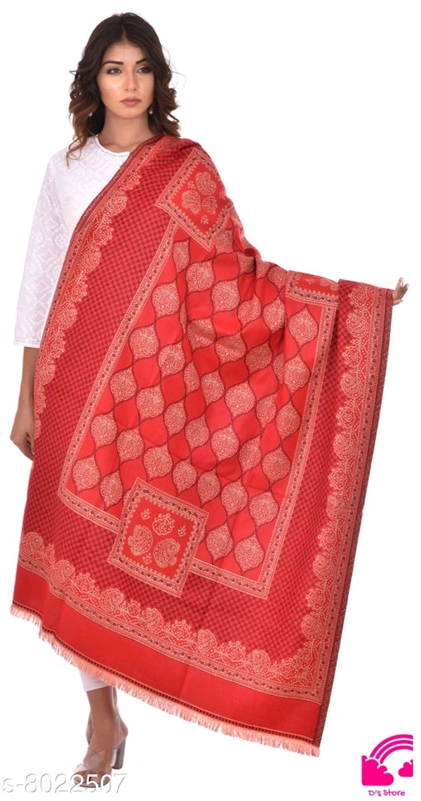 Rajasthani Traditional Sanganeri Women Printed Shawl - FreeSize