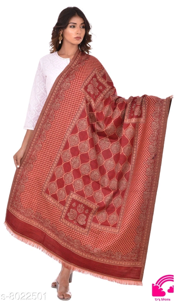 Rajasthani Traditional Sanganeri Women Printed Shawl - FreeSize