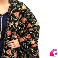 Stylish Women's Black Wollen Stoles  - FreeSize