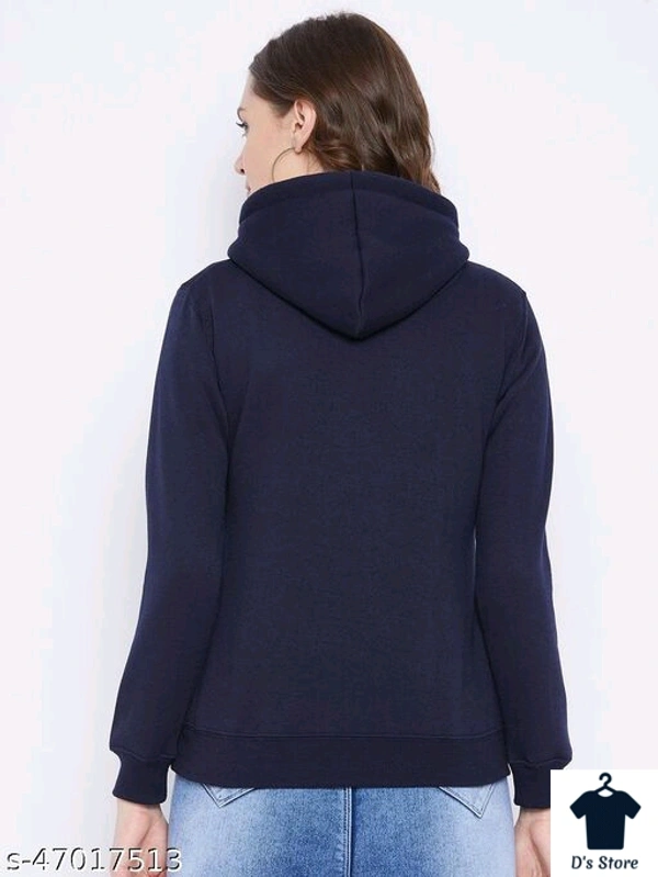 Blue Cycle Printed Women Hoodie - M