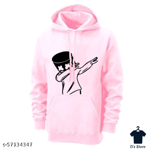Pink Marshmallow Printed Women Hoodie - XL