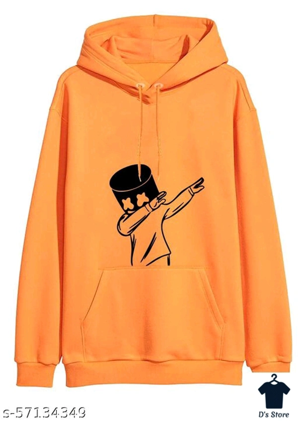 Orange Marshmallow Printed Women Hoodie - S