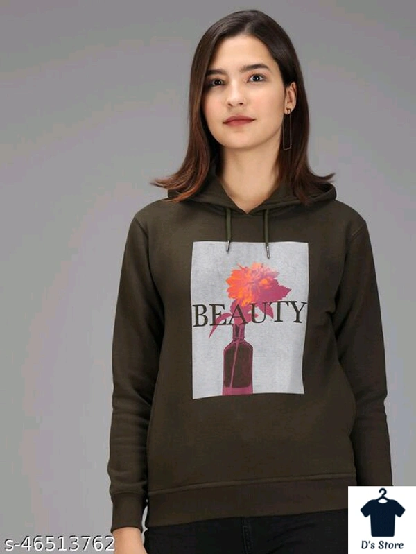 New Beuty Printed Women Hoodie - L
