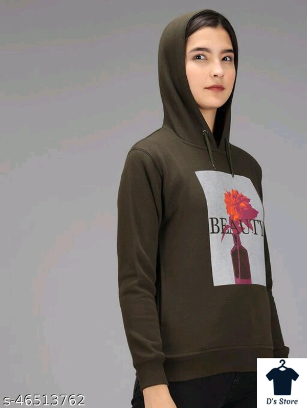 New Beuty Printed Women Hoodie - XL