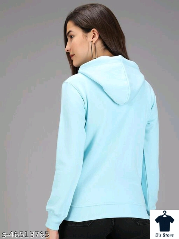 Sky blue 2 3 Printed Women Hoodie - XXL