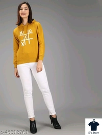 Tic Tac Toe Game Printed Yellow Women Hoodie - M