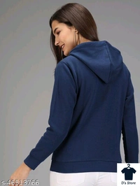 NewYork Queen City Printed Women Deep Ocean Blue Color Hoodie - M