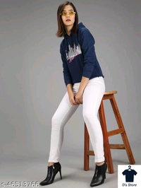 NewYork Queen City Printed Women Deep Ocean Blue Color Hoodie - M