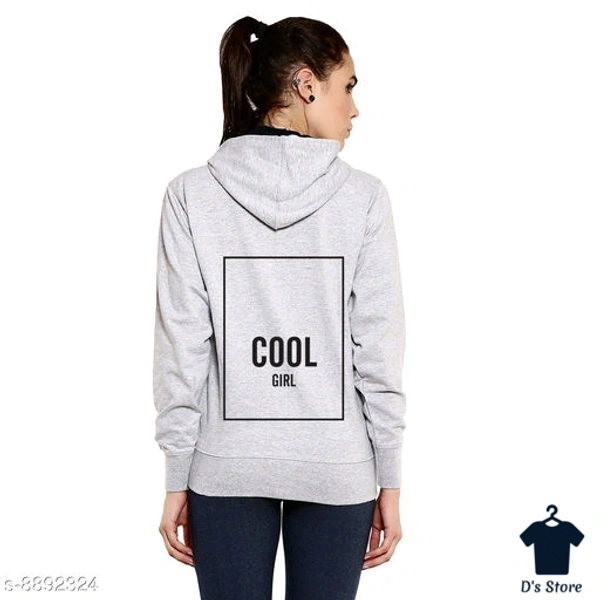 Cool Girls Mickey Printed Women Grey Front Hoodie - L
