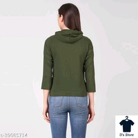 Meow Green Front Open Women Hoodie - M