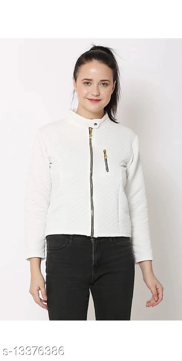 Women White Winter Petite Jacket - S