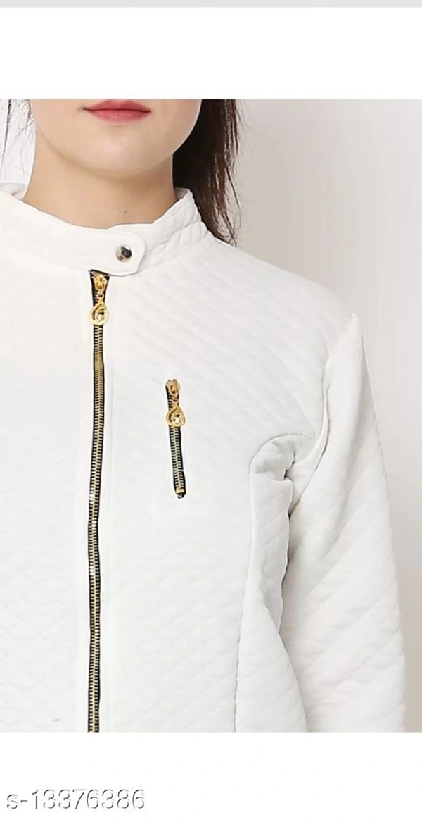 Women White Winter Petite Jacket - S