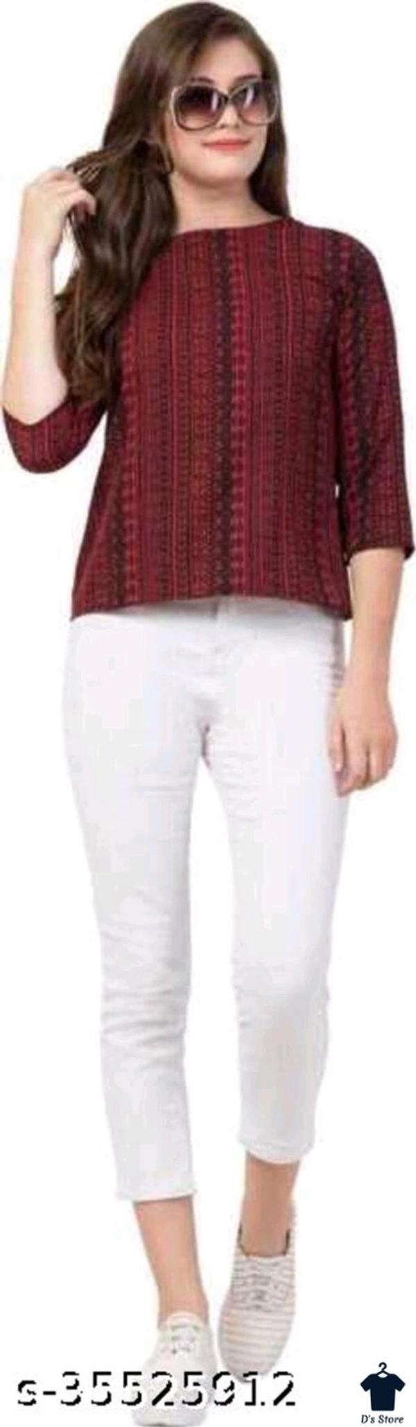 Pair Of 2 Women Purple And Maroon Top - M