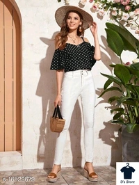 Black Women Butterfly Sleeves Top - S