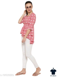 Trendy Graceful Peach Color Women Top - XS