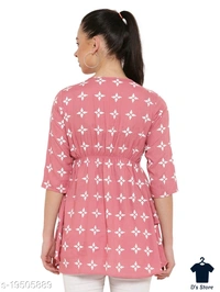 Trendy Graceful Peach Color Women Top - XS