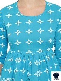 Graceful Sky Blue Color Women Top - XL
