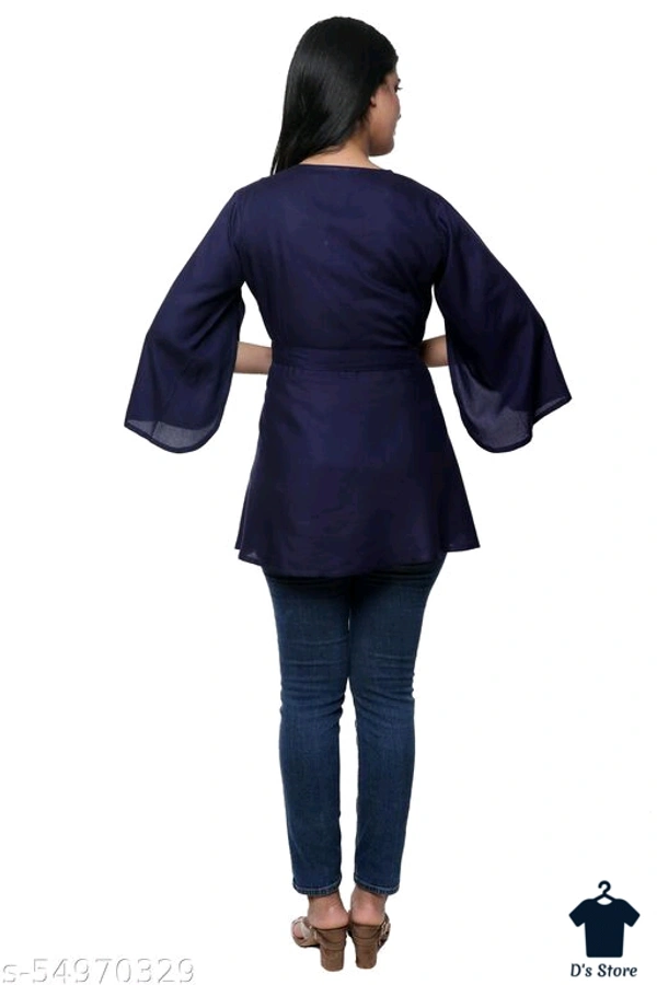 Fancy Graceful Purple Women Top - XL
