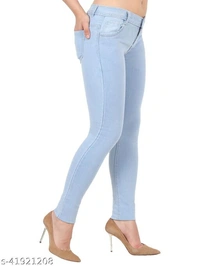 Women Ice Blue Skin Fit Denim Jeans - 36