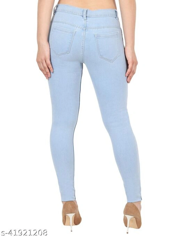 Women Ice Blue Skin Fit Denim Jeans - 36