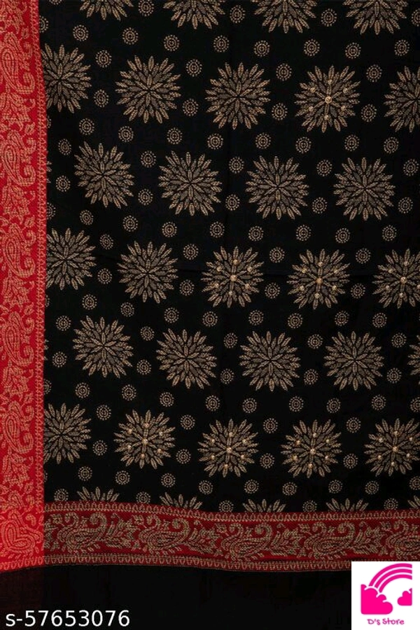 Designer Black Shawl For Womens - FreeSize
